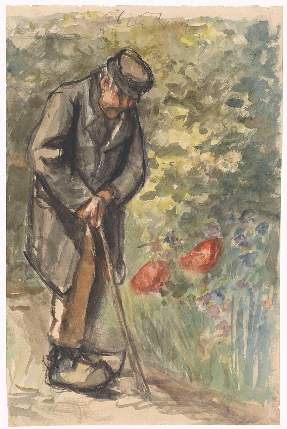 Portrait of old man by Jozef Israëls 1834