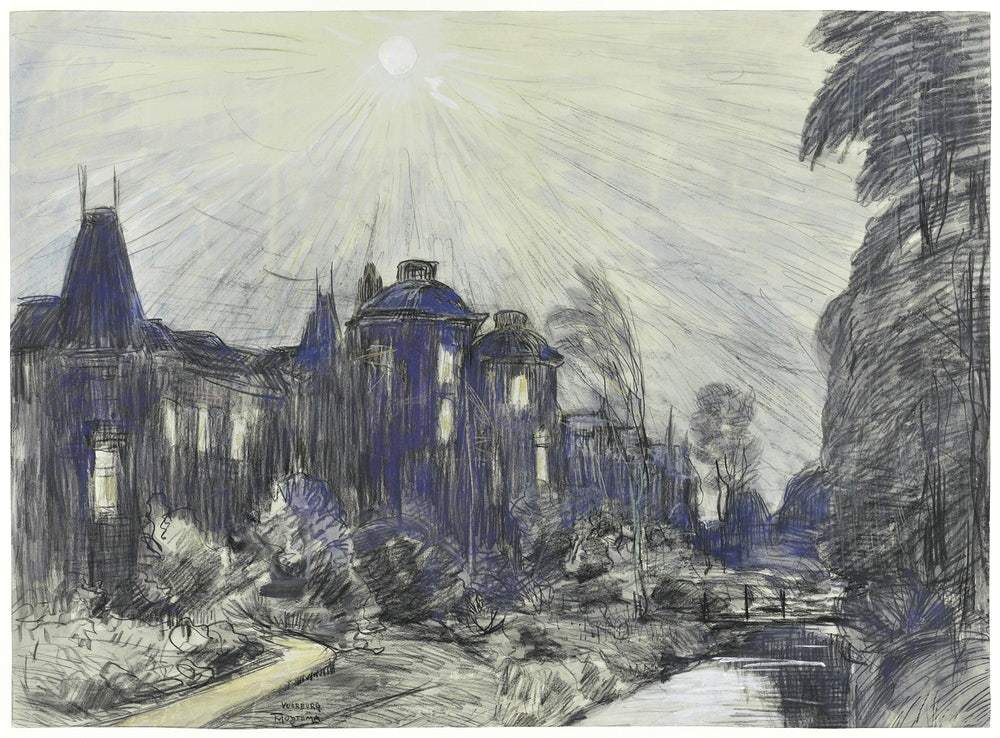 Huizen aan de Laan van Nieuw-Oosteinde te Voorburg (c.1874–c. 1917) print in high resolution by Theo van Hoytema