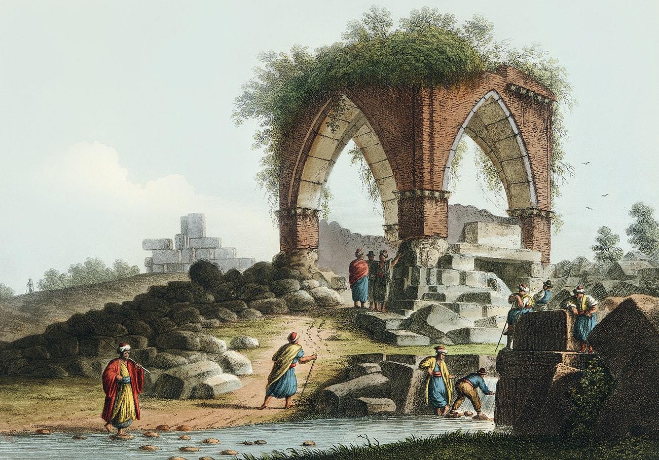 Fountain of Serpents by Luigi Mayer (1755-1803)