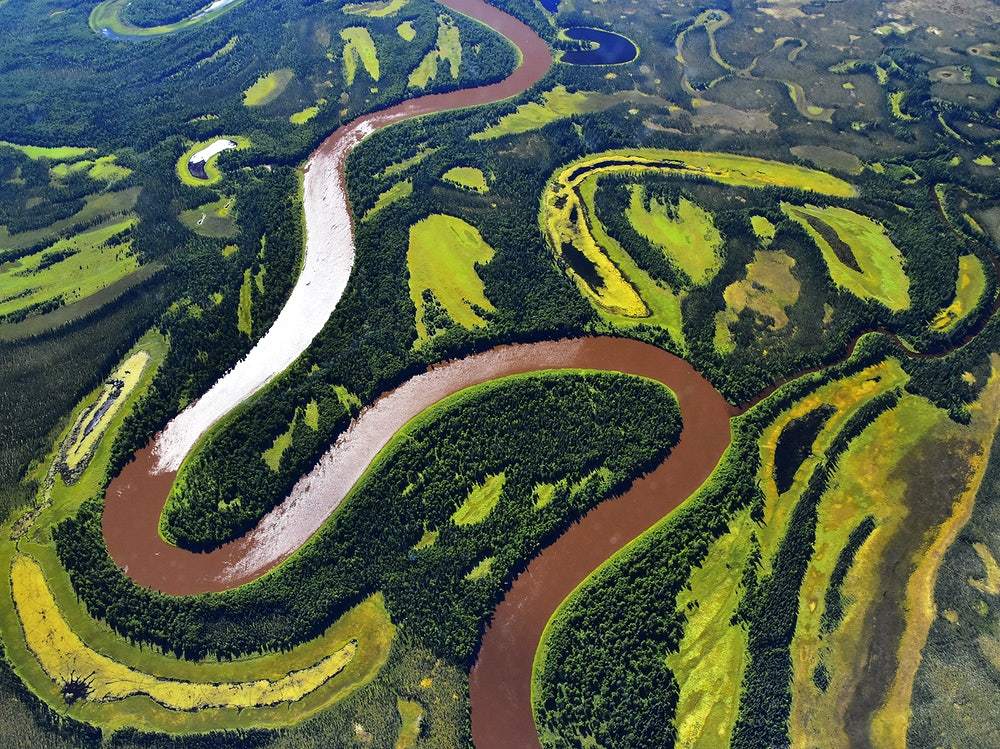 River Mosiac by NASA