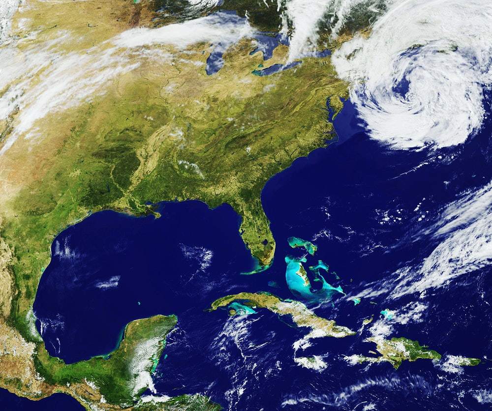 View of earth from the space by NASA