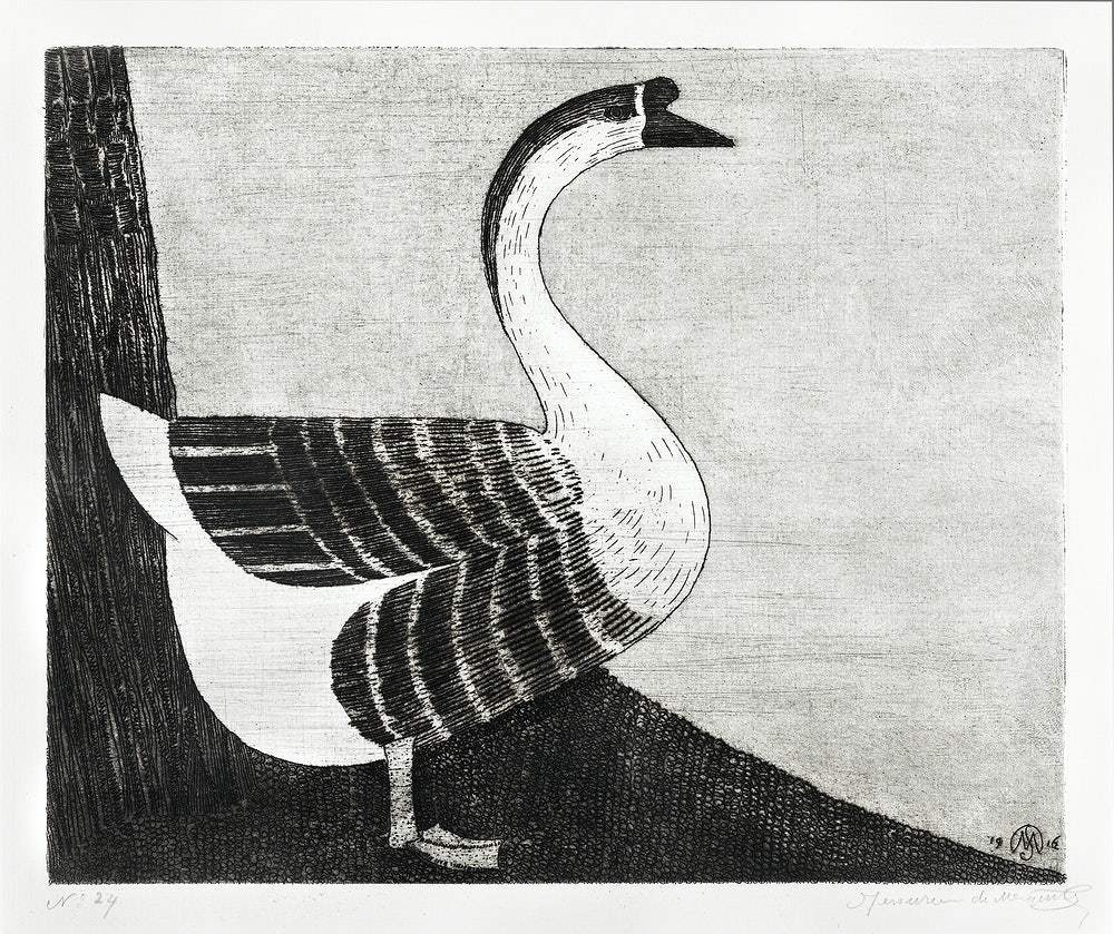 Goose (1916) print by Samuel Jessurun de Mesquita