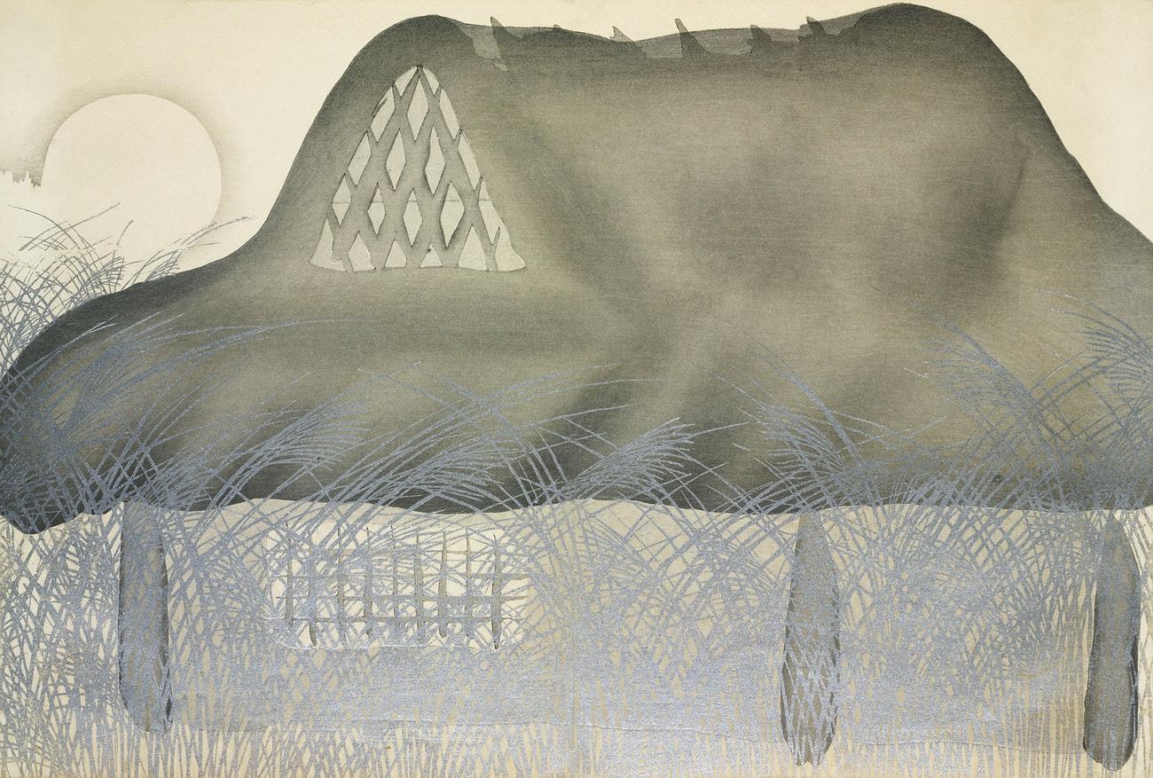 House from Momoyogusa by Kamisaka Sekka