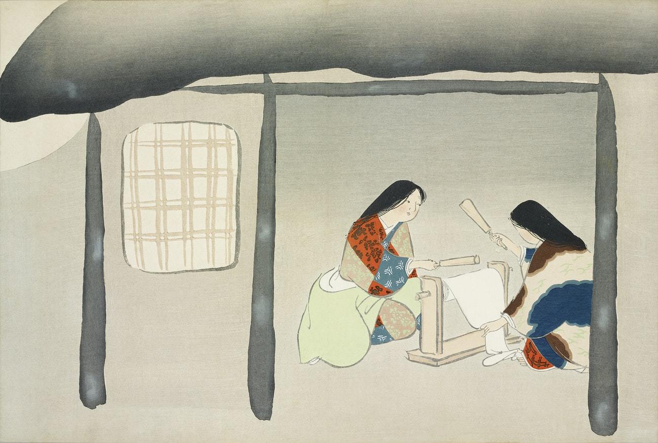 Kinuta from Momoyogusa by Kamisaka Sekka