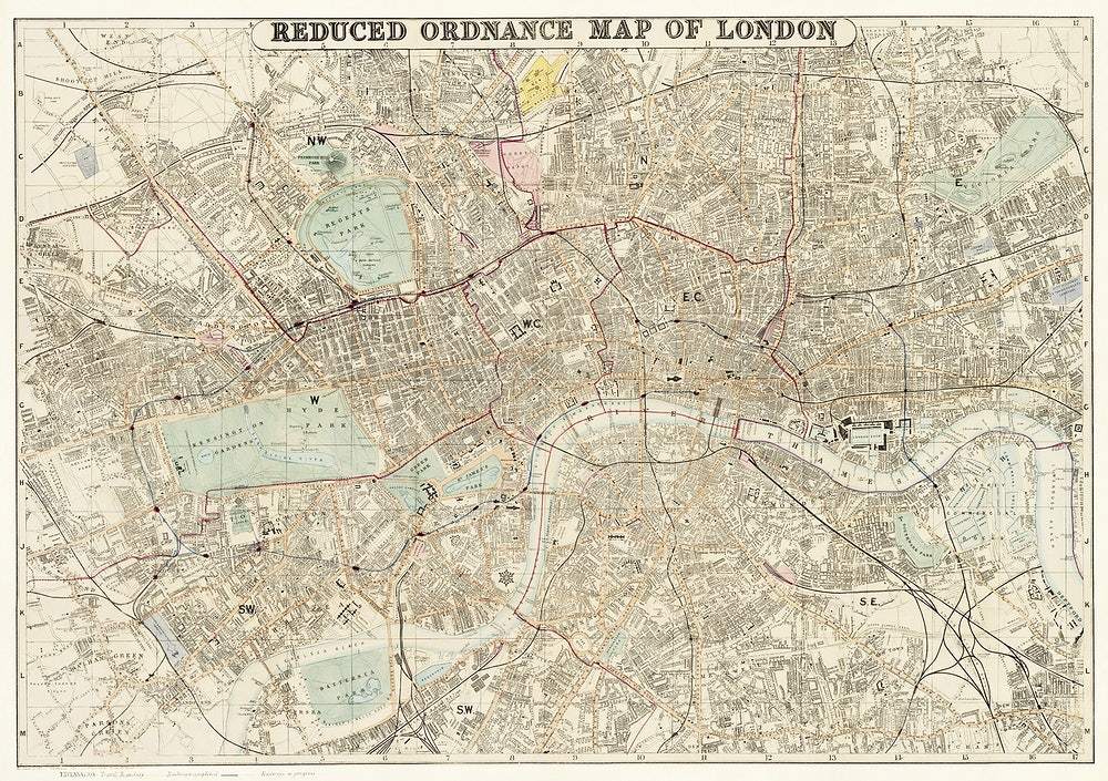 Reduced ordnance map of London (1879)