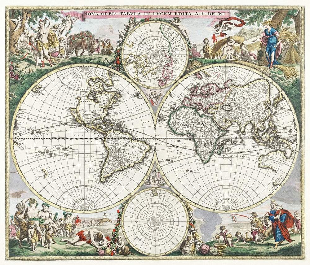 Nova orbis tabvla in lvcem edita by Frederik de Wit (1630–1706)
