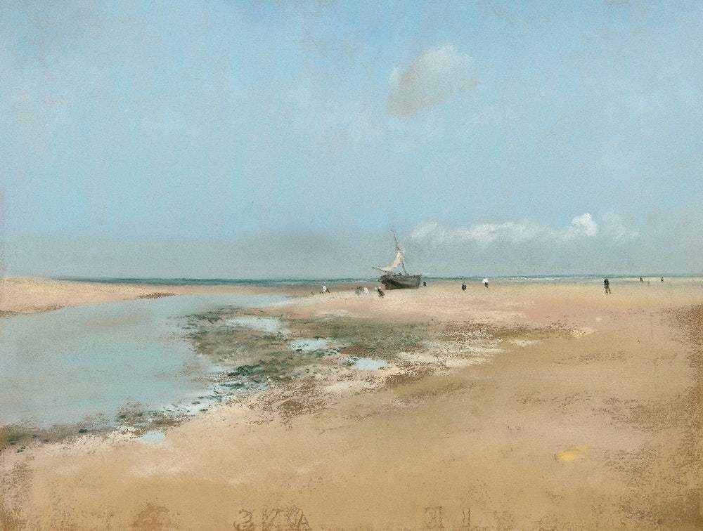 Beach at Low Tide (Mouth of the River) (1869) by Edgar Degas