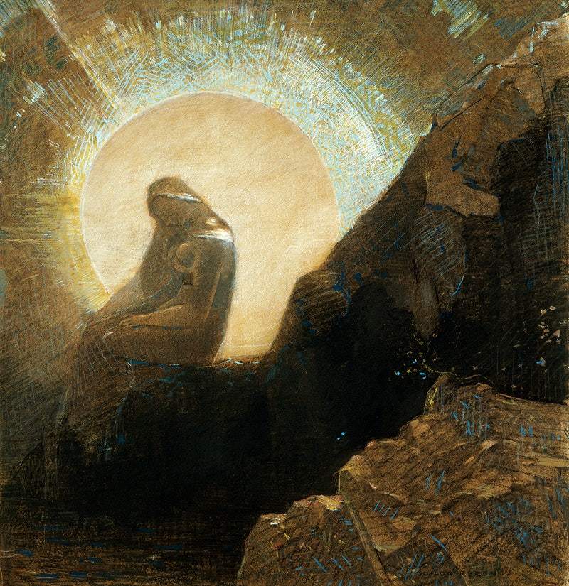 Melancholy (1876) by Odilon Redon