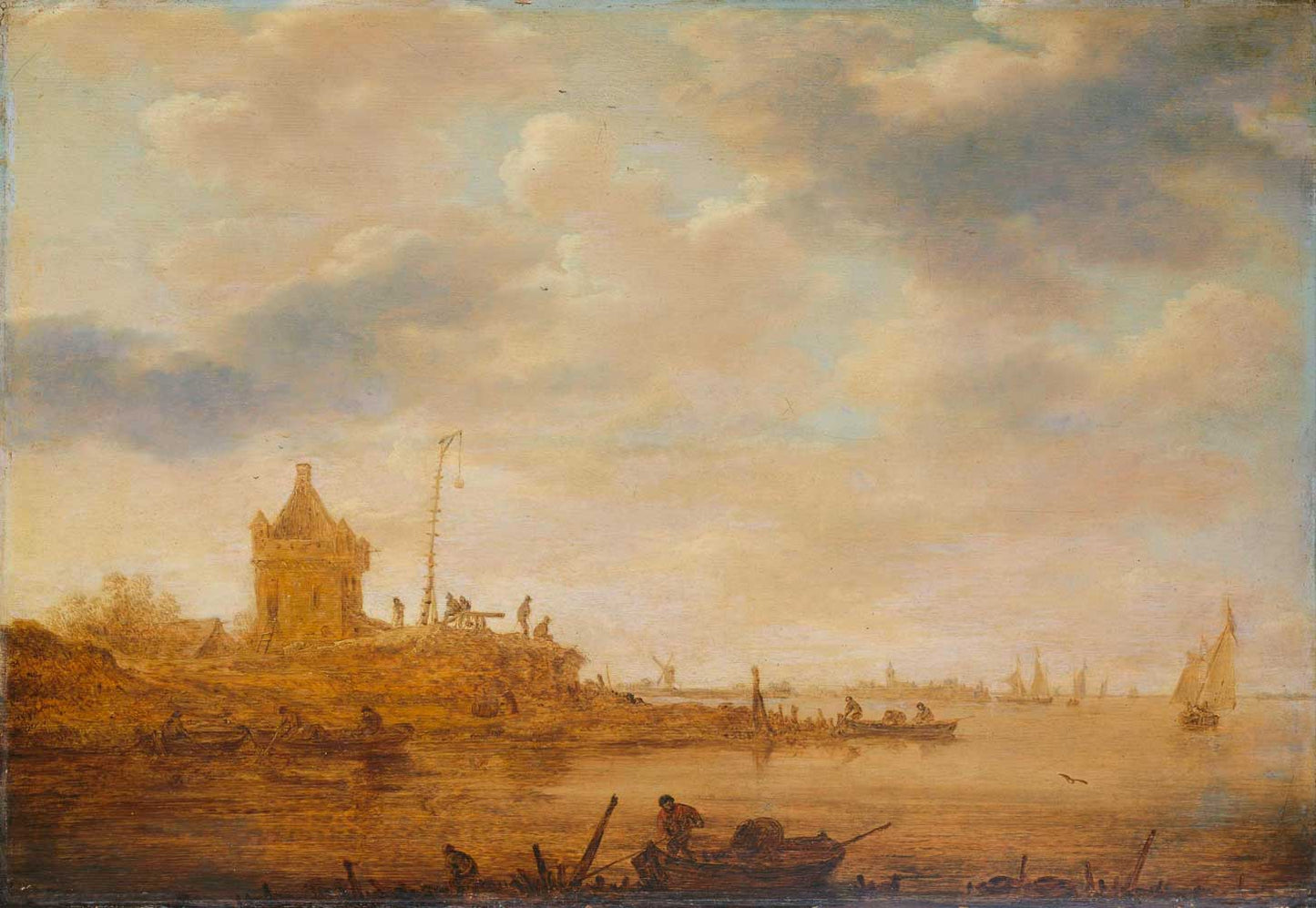 River View with Sentry by Jan van Goyen 1644