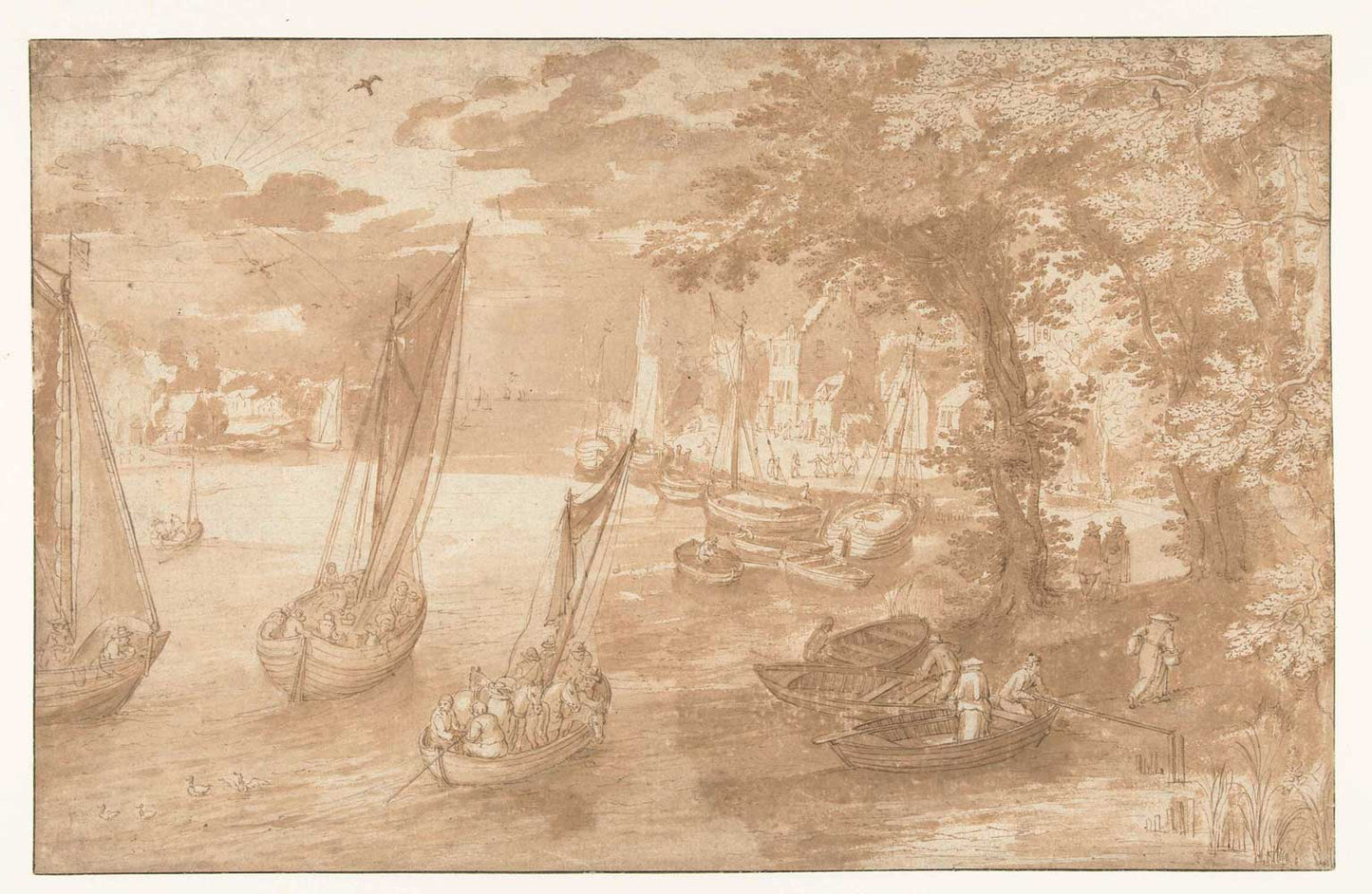 River Landscape Jan Brueghel I 1578