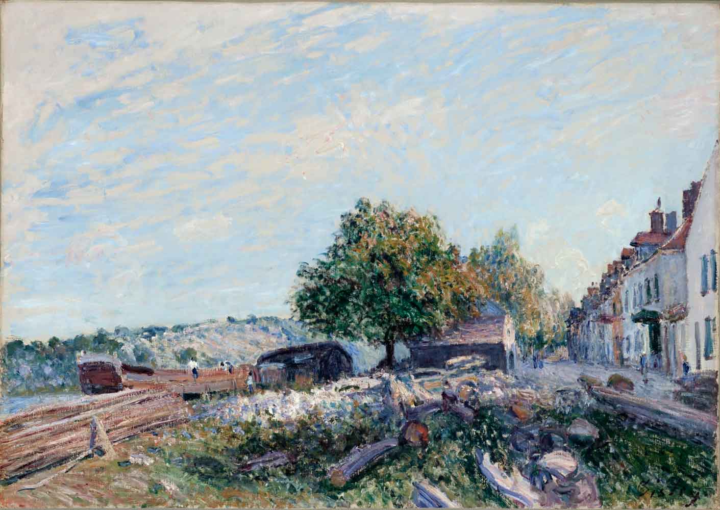 Saint Mammès, Morning by Alfred Sisley 1884