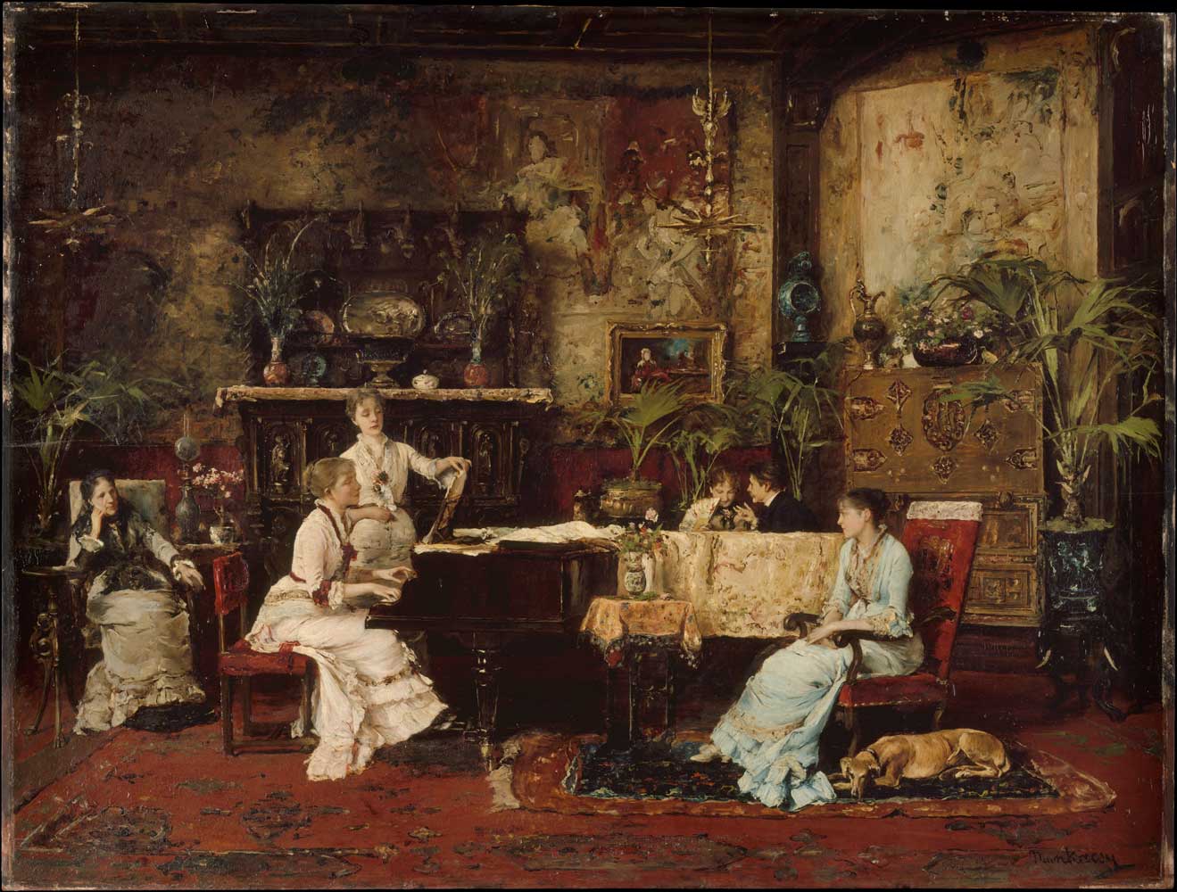 The Music Room by Mihály Munkácsy 1878