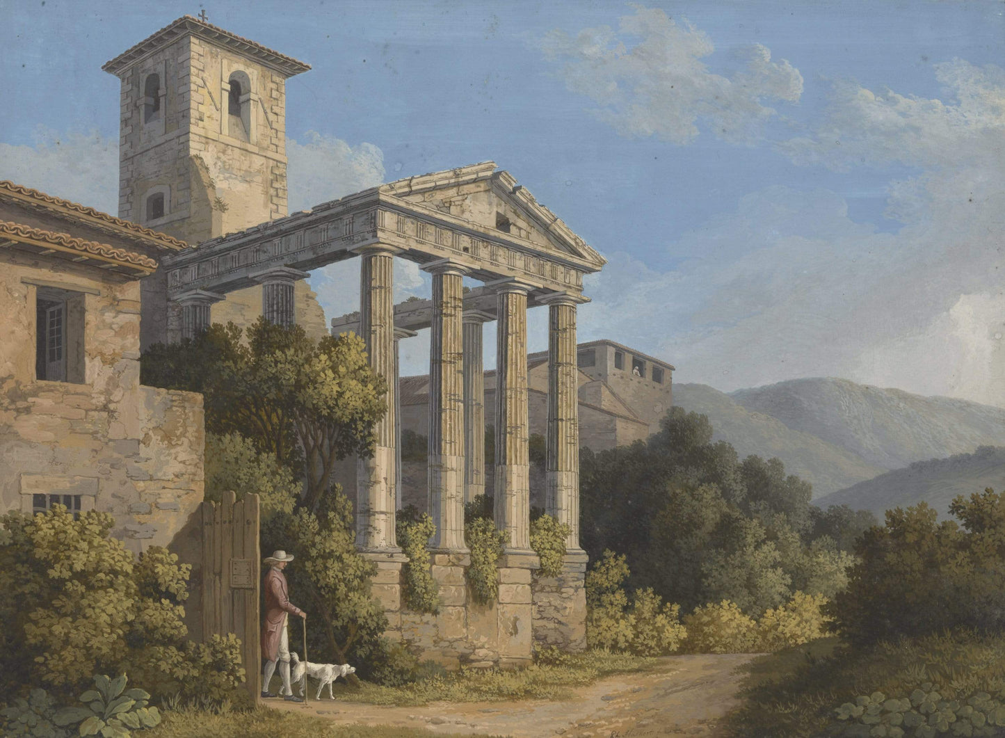 The Temple of Hercules by Jakob Philipp Hackert 1783