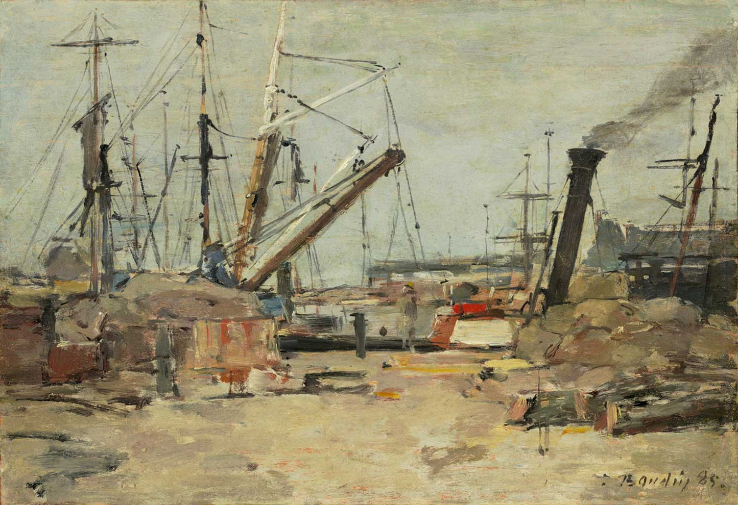 The Trawlers by Eugène Boudin 1875