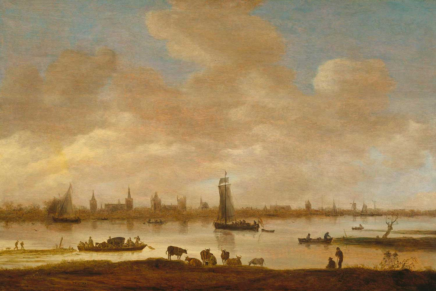 View of an Imaginary Town by Jan van Goyen 1649