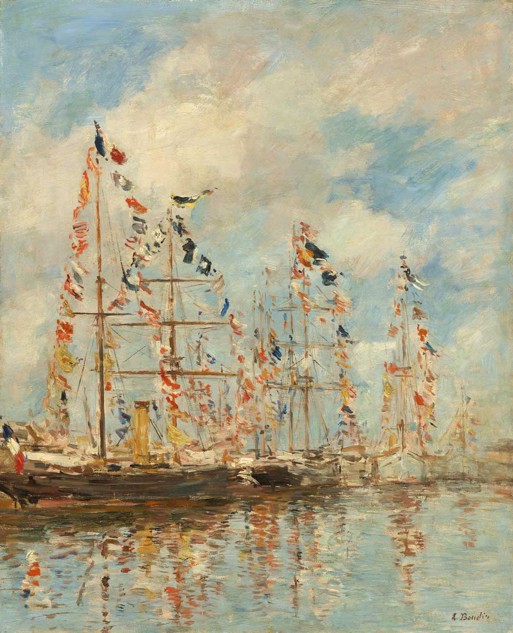 Yacht Basin at Trouville-Deauville by Eugène Boudin 1896