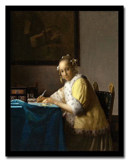 A Lady Writing a Letter (ca. 1665) by Johannes Vermeer