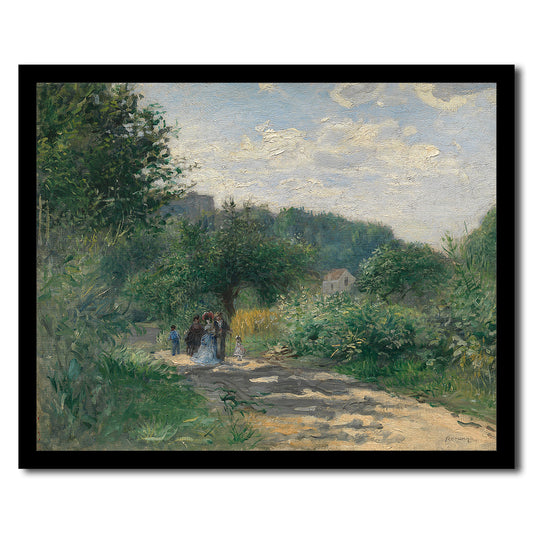 A Road in Louveciennes (ca. 1870) by Pierre Renoir - Buy Print Only or Mounted with Choice of Accent Color