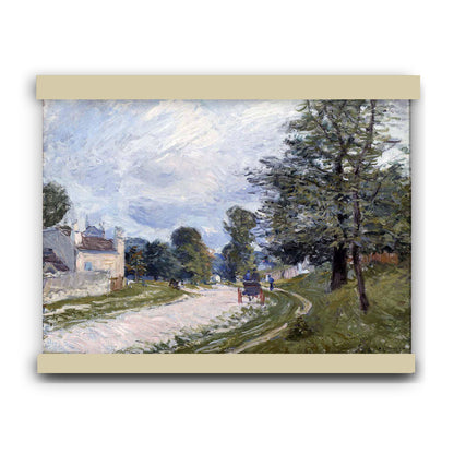 A Turn in the Road by Alfred Sisley 1875 | Hanging Canvas Art | Choice of Board Colors