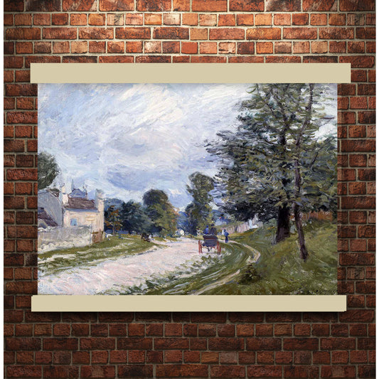 A Turn in the Road by Alfred Sisley 1875 | Hanging Canvas Art | Choice of Board Colors