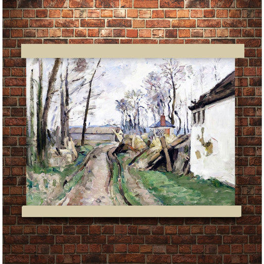 A Village Road near Auvers (ca. 1872–1873) by Paul Cézanne | Hanging Canvas Art | Choice of Board Colors