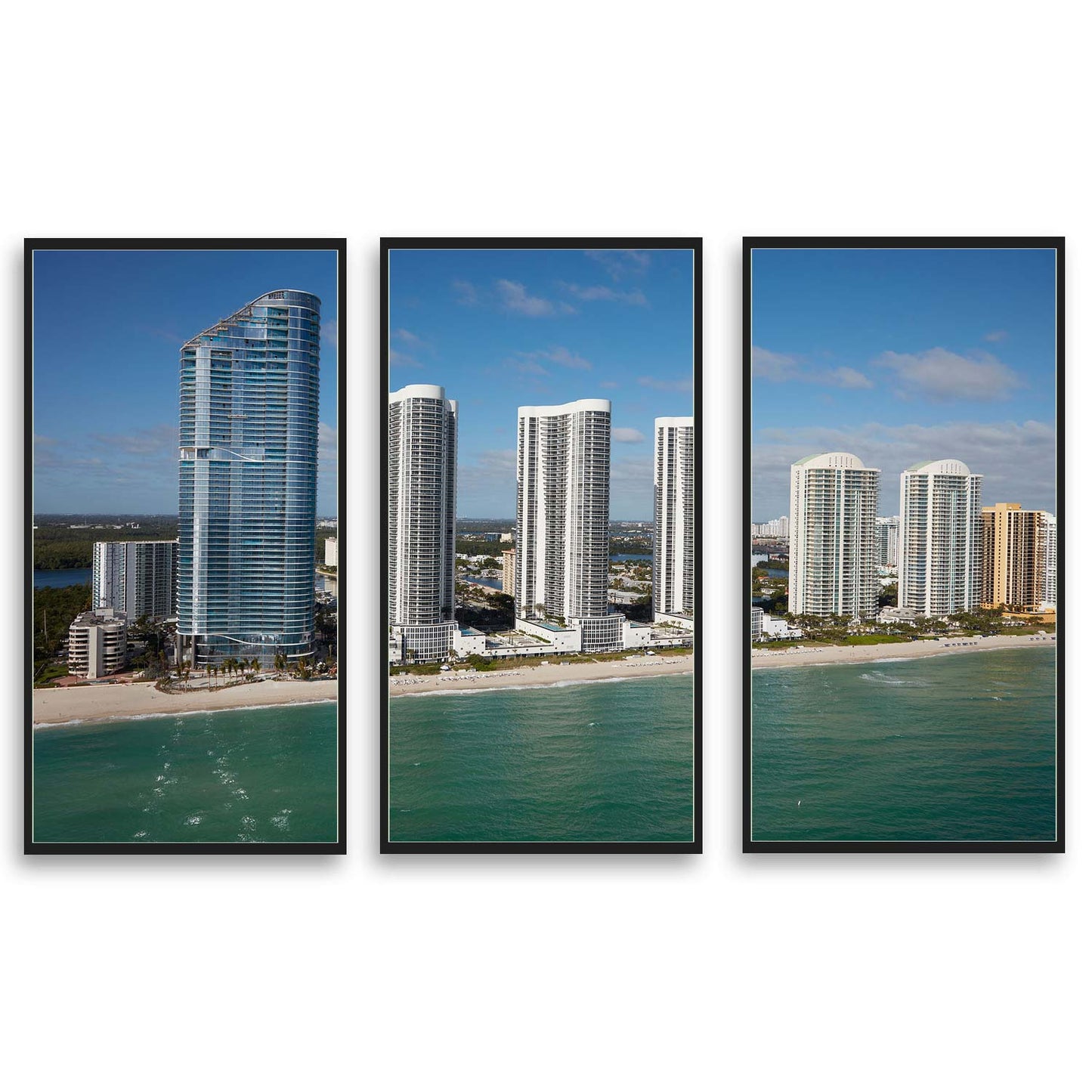 Aerial view of Miami Beach  | Choose Style | Size & Trim Color