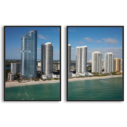 Aerial view of Miami Beach  | Choose Style | Size & Trim Color