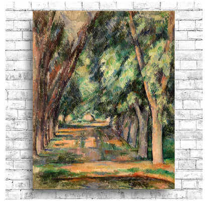 The Allée of Chestnut Trees at the Jas de Bouffan by Paul Cezanne - Buy Print Only or Mounted with Choice of Accent Color