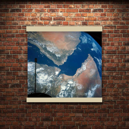 Arabian Peninsula as seen from space | Hanging Canvas Art | Choice of Board Colors
