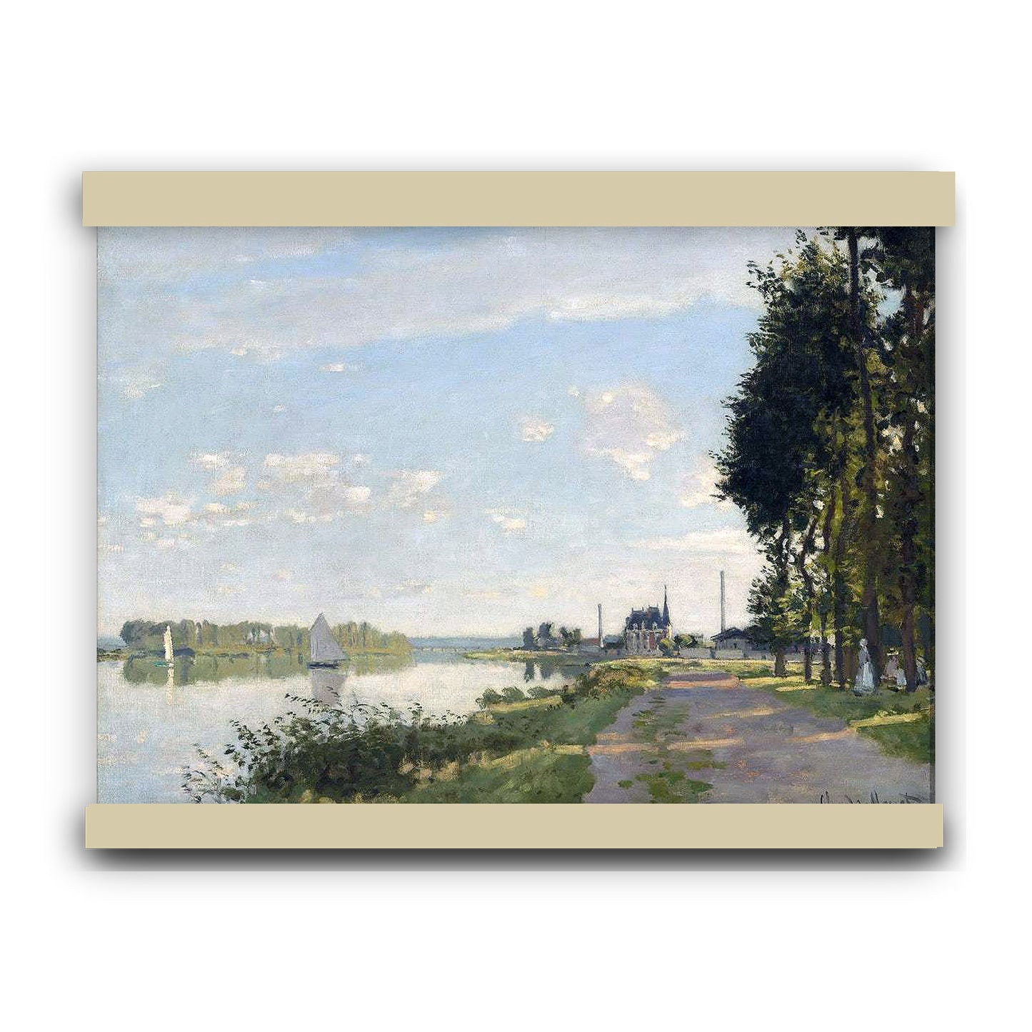 Argenteuil (1872) by Claude Monet | Hanging Canvas Art | Choice of Board Colors