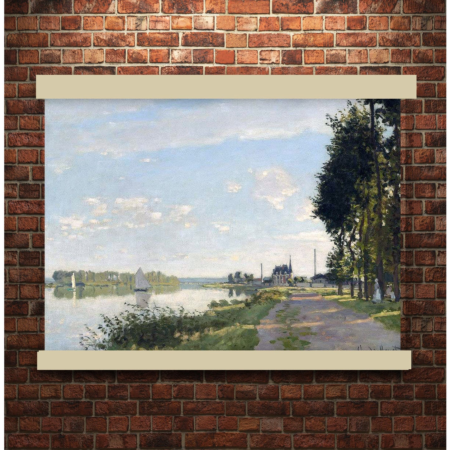 Argenteuil (1872) by Claude Monet | Hanging Canvas Art | Choice of Board Colors