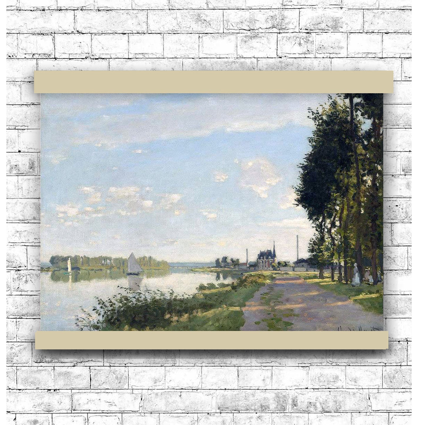 Argenteuil (1872) by Claude Monet | Hanging Canvas Art | Choice of Board Colors
