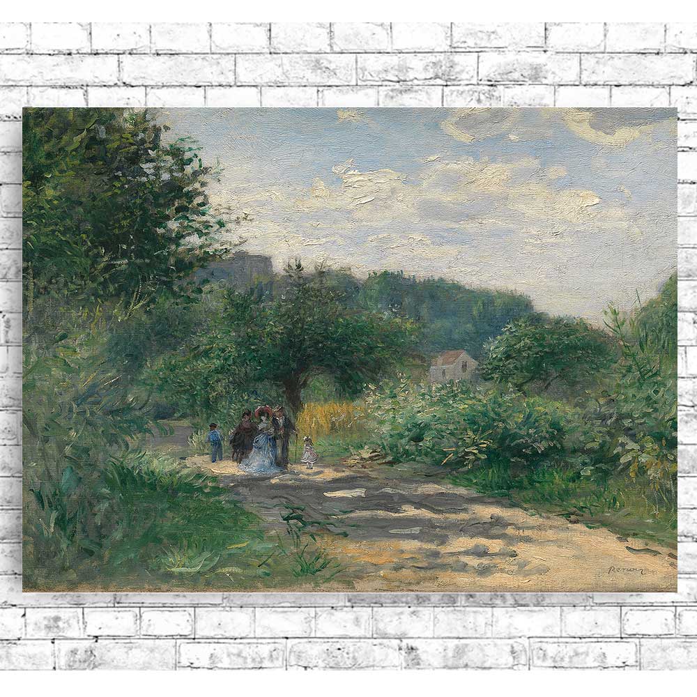 A Road in Louveciennes (ca. 1870) by Pierre Renoir - Buy Print Only or Mounted with Choice of Accent Color
