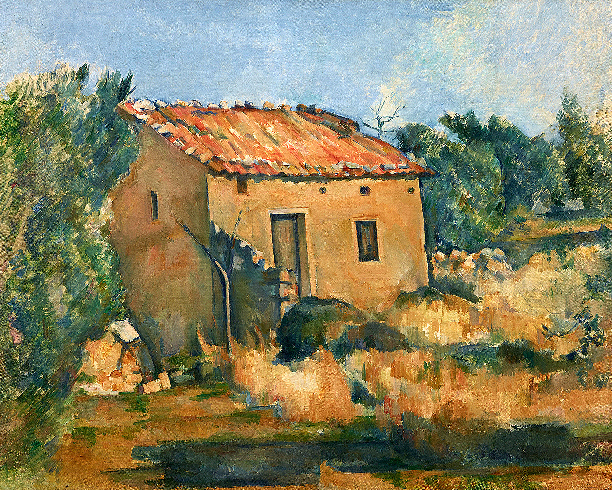 Abandoned House near Aix-en-Provence (1885–1887) by Paul Cezanne- Buy Print Only or Mounted with Choice of Accent Color