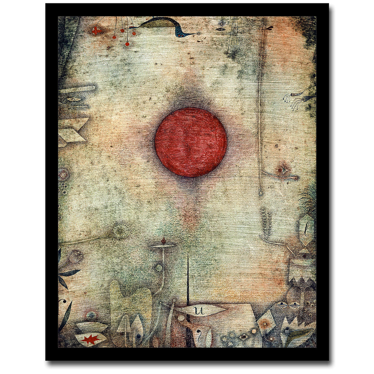 Ad marginem (1930) by Paul Klee - Buy Print Only or Mounted with Choice of Accent Color