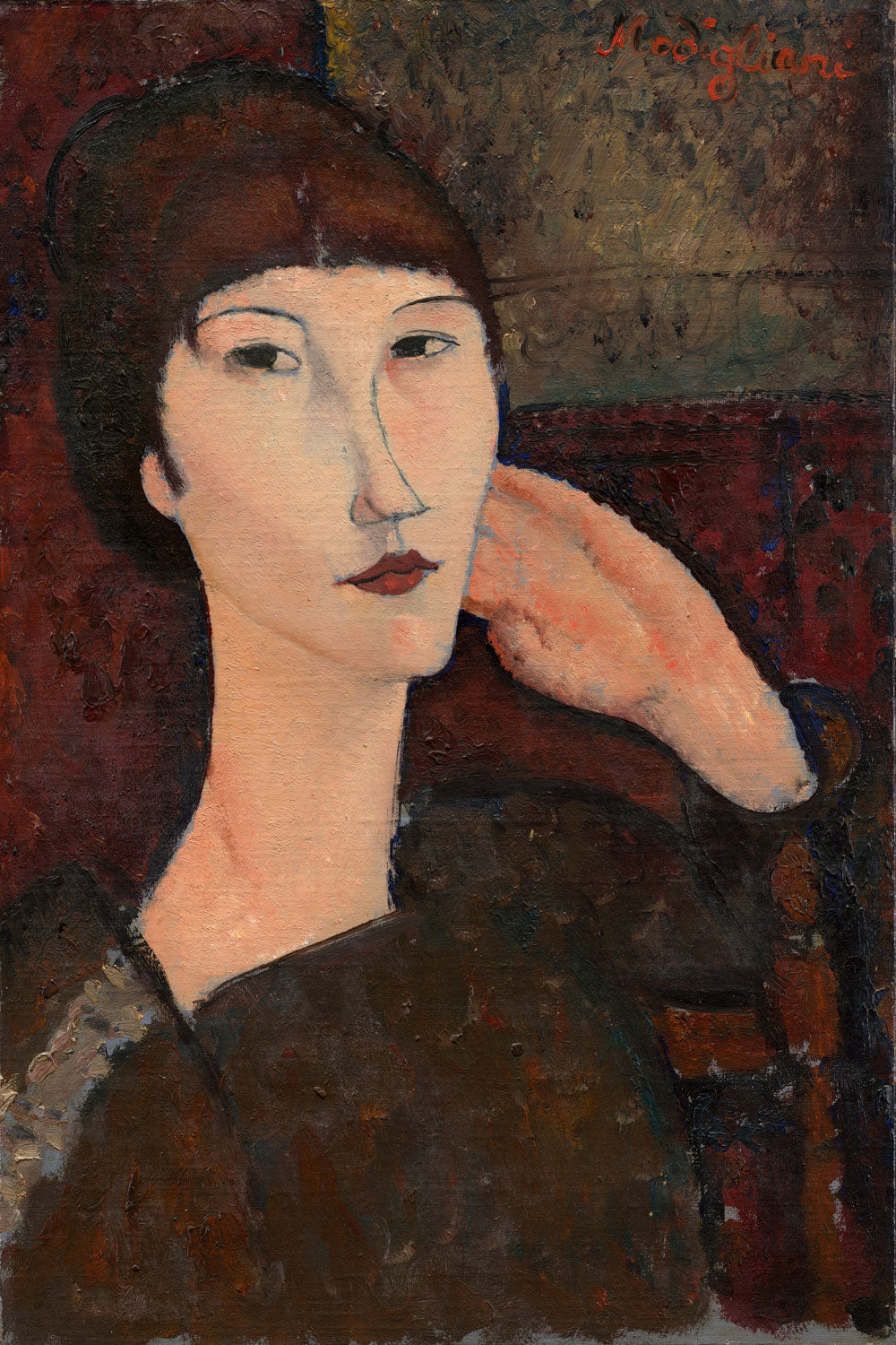 Adrienne (Woman with Bangs) by Amedeo Modiglian