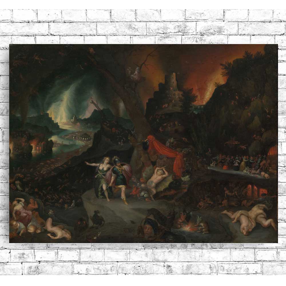 Aeneas and Sibyl in the Underworld by Jan Brueghel the Younger - Buy Print Only or Mounted with Choice of Accent Color