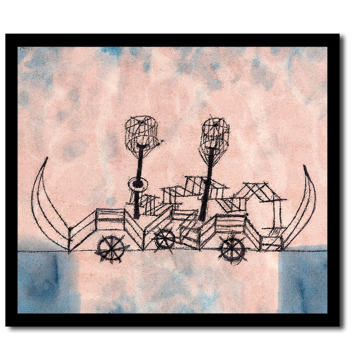 Alter Dampfer (Old Steamboat) (1922) by Paul Klee - Buy Print Only or Mounted with Choice of Accent Color
