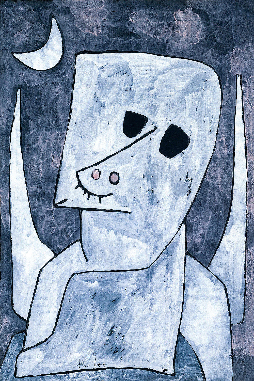 Bildnis eines Asiaten by Paul Klee - Buy Print Only or Mounted with Choice of Accent Color