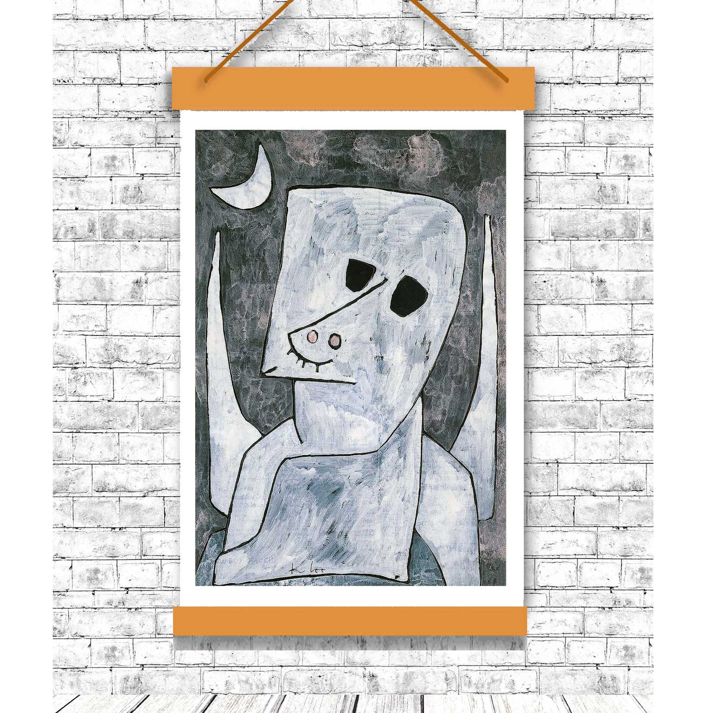Bildnis eines Asiaten by Paul Klee - Buy Print Only or Mounted with Choice of Accent Color