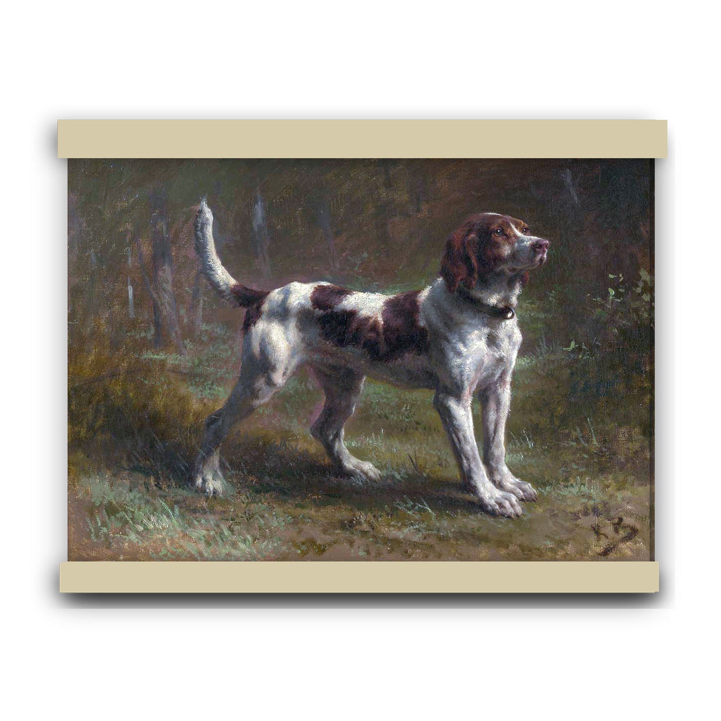 A Briquet Hound by Rosa Bonheur | Hanging Canvas Art | Choice of Board Colors