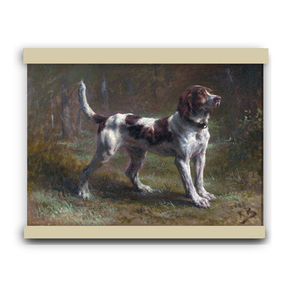 A Briquet Hound by Rosa Bonheur | Hanging Canvas Art | Choice of Board Colors