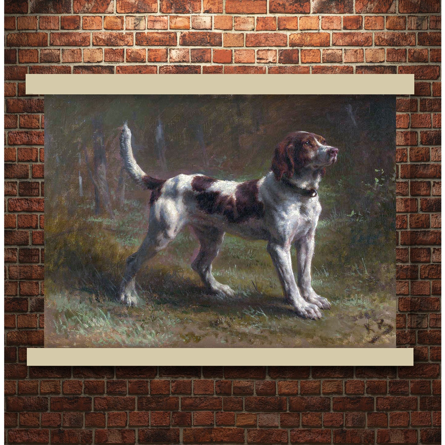 A Briquet Hound by Rosa Bonheur | Hanging Canvas Art | Choice of Board Colors