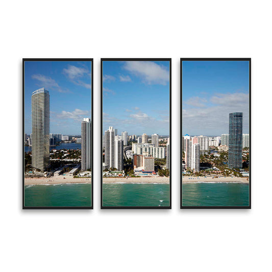 Bal Harbour Village| Multi-Paneled Prints | Choose Number of Panels| Total Size & Accent Color