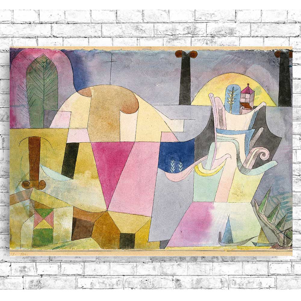 Black Columns in a Landscape (1919) by Paul Klee - Buy Print Only or Mounted with Choice of Accent Color