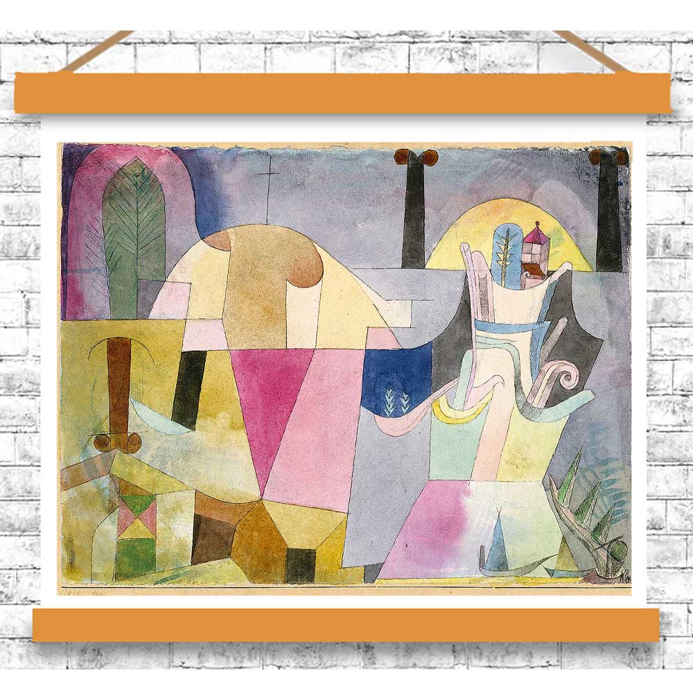 Black Columns in a Landscape (1919) by Paul Klee - Buy Print Only or Mounted with Choice of Accent Color