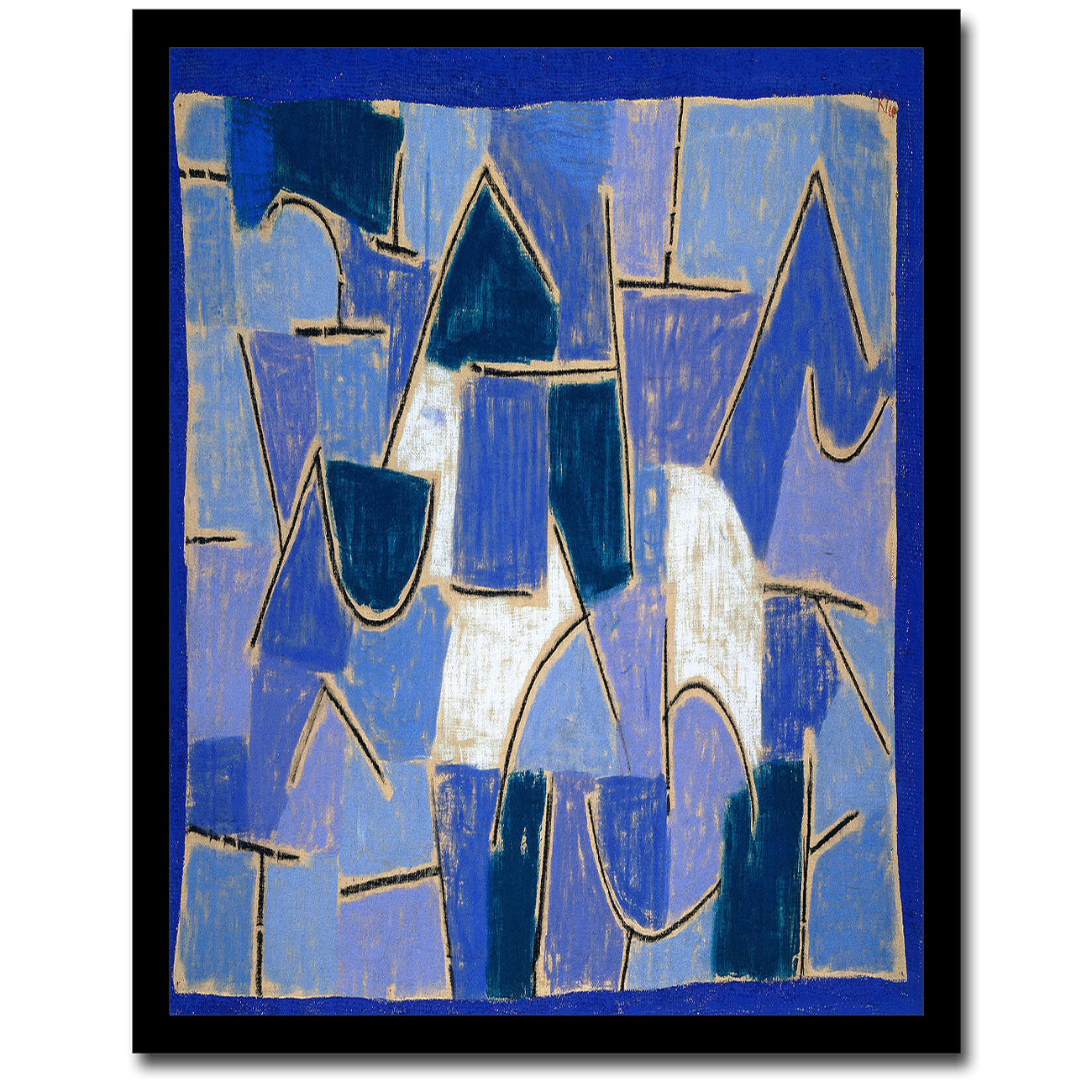 Blue night (1937) by Paul Klee - Buy Print Only or Mounted with Choice of Accent Color