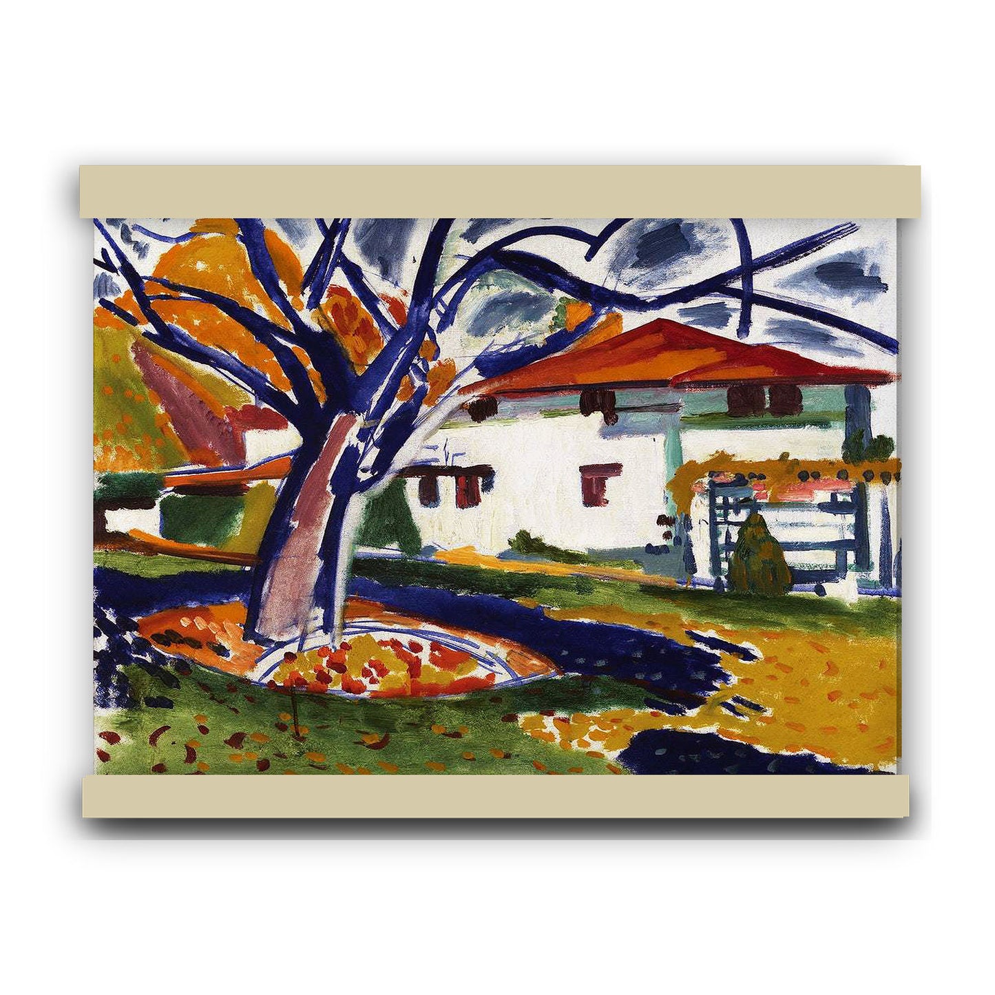 Blue Trees by Henry Sayen | Hanging Canvas Art | Choice of Board Colors