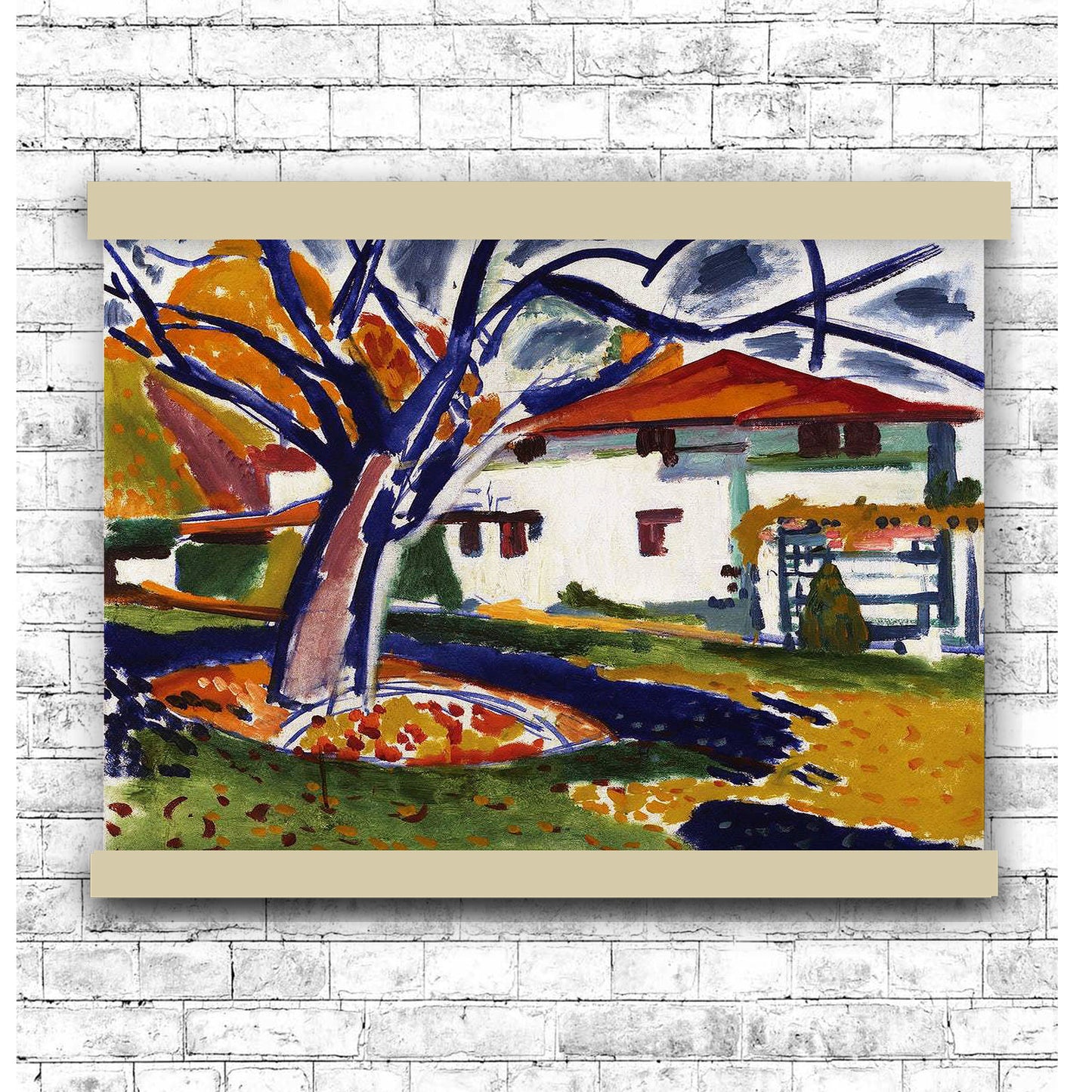 Blue Trees by Henry Sayen | Hanging Canvas Art | Choice of Board Colors