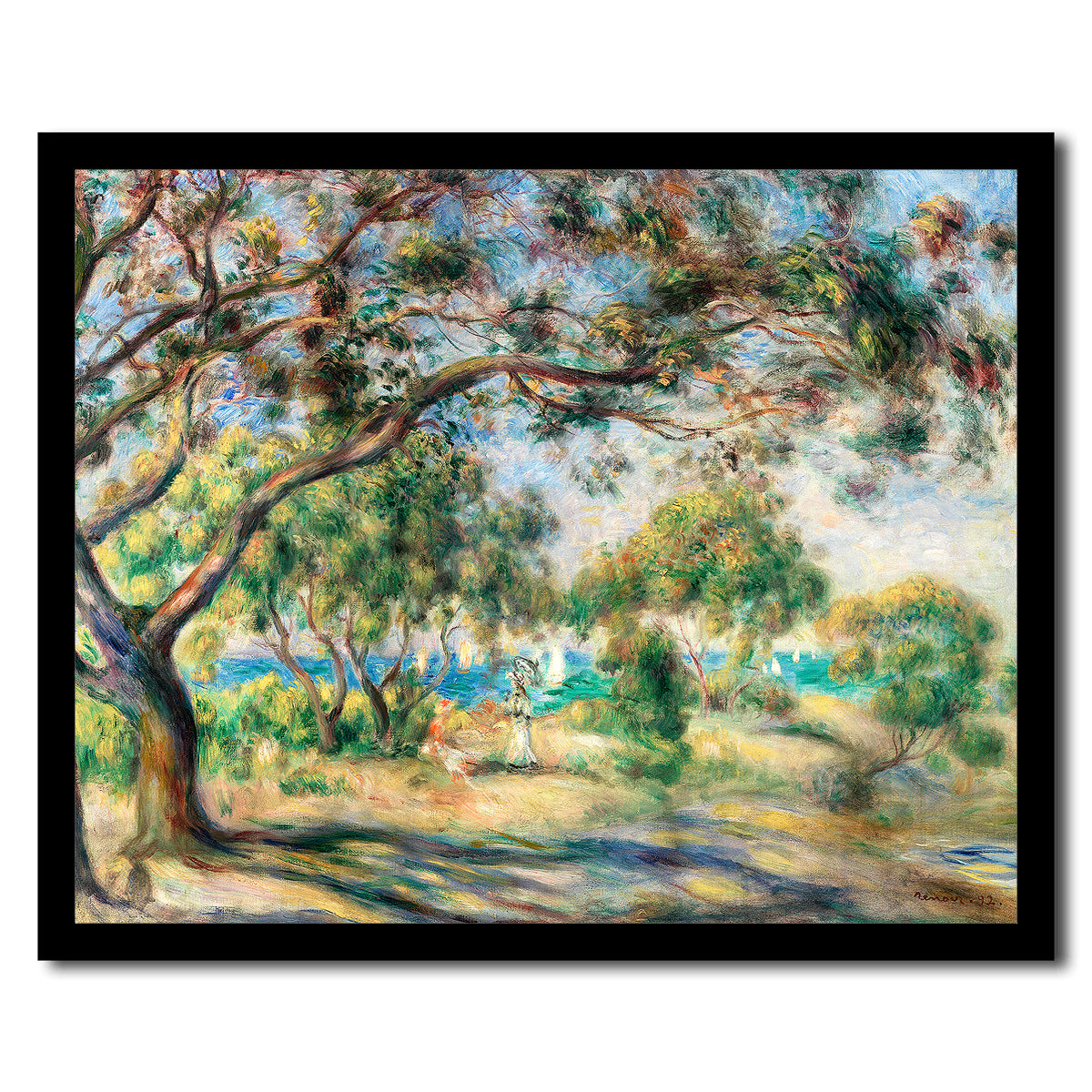 Bois de la Chaise (Paysage) (1892) by Pierre Renoir - Buy Print Only or Mounted with Choice of Accent Color